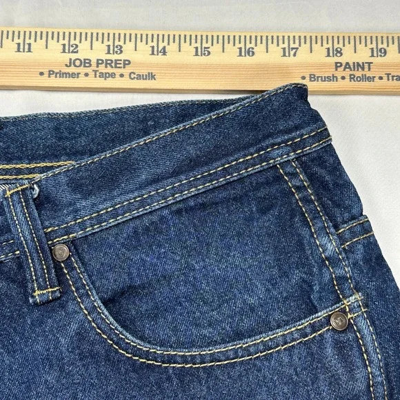 Vibes Gold Label Mens Dark Wash Denim Jean Shorts VIBESGL Blue 35W Skater Y2K - Picture 2 of 6